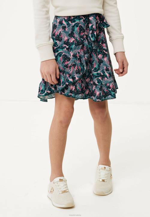 MEXX otisnuta omotna suknja losos ružičasta B4DB760 djevojke - MEXX woman