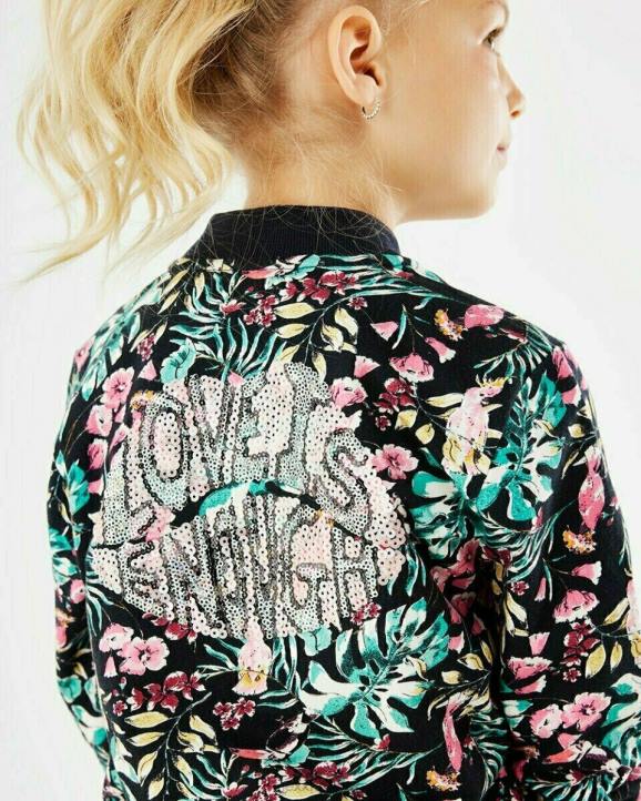 MEXX otisnuti zip-through bomber mornarsko plavi plava B4DB786 djevojke - MEXX sale