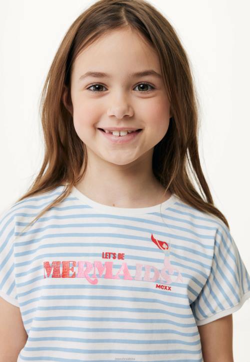 MEXX Hrvatska - MEXX bijela majica kratkih rukava na pruge bež B4DB806 djevojke
