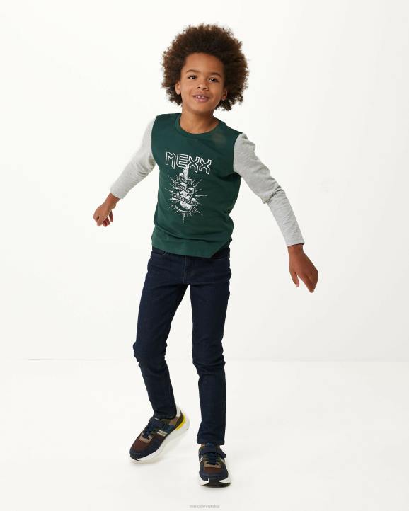 MEXX dugi rukav colorblock tamna zelena B4DB928 dječaci - MEXX sale