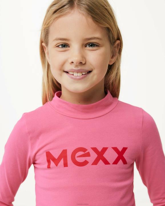 MEXX natikače - MEXX majica dugih rukava s logotipom ružičasta B4DB829 djevojke