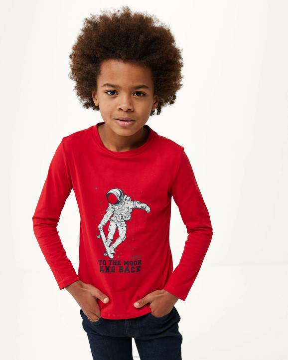 MEXX shoes sale - MEXX majica dugih rukava s umjetničkim djelom Crvena B4DB937 dječaci