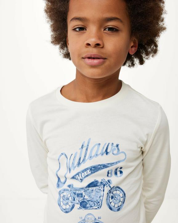 MEXX tenisice - MEXX majica dugih rukava s umjetničkim djelom bijela B4DB939 dječaci