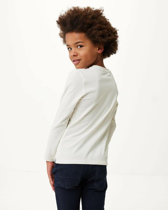 MEXX tenisice - MEXX majica dugih rukava s umjetničkim djelom bijela B4DB939 dječaci