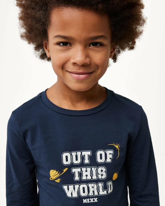 MEXX majica dugih rukava s umjetničkim djelom tamnoplava plava B4DB931 dječaci - MEXX shoe