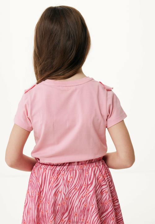 MEXX majica kratkih rukava s volanima losos ružičasta B4DB749 djevojke - MEXX woman