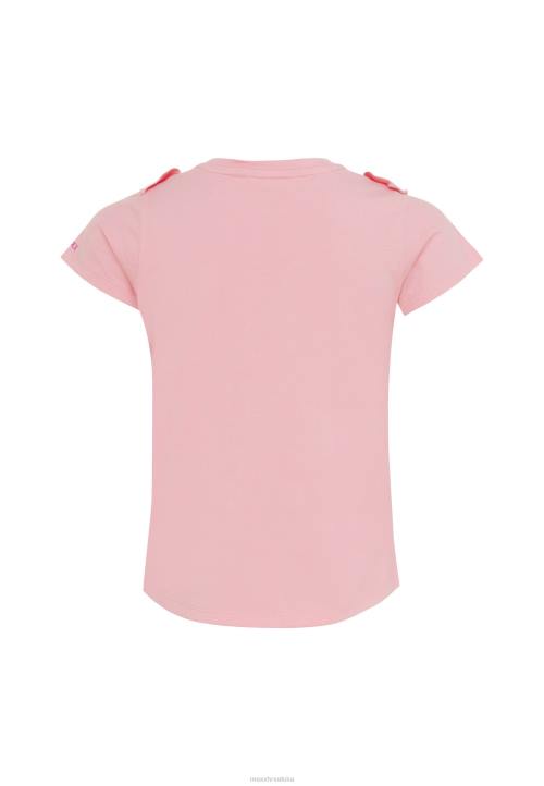 MEXX majica kratkih rukava s volanima losos ružičasta B4DB749 djevojke - MEXX woman