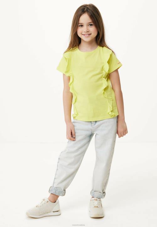 MEXX majica kratkih rukava s volanima žuta boja B4DB751 djevojke - MEXX sale