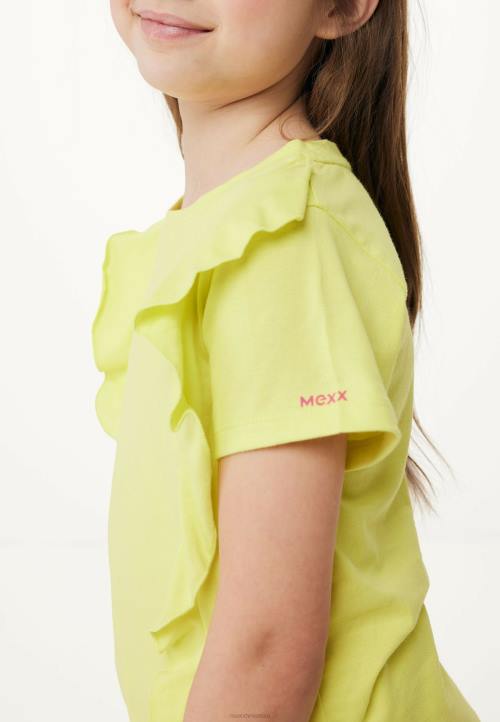 MEXX majica kratkih rukava s volanima žuta boja B4DB751 djevojke - MEXX sale