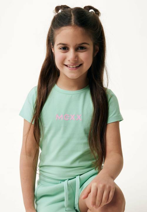 MEXX majica kratkih rukava sa svijetlim gumenim printom zelena B4DB775 djevojke - MEXX sandale