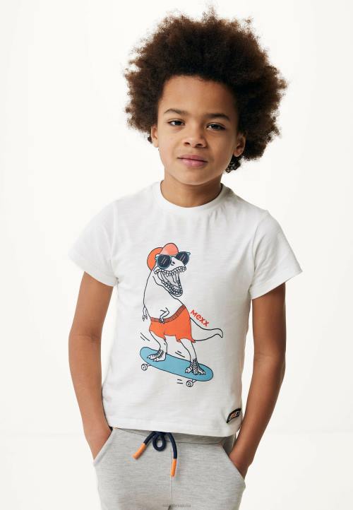 MEXX cizme - MEXX majica kratkih rukava u bijeloj boji bež B4DB902 dječaci