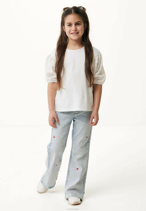 MEXX natikače - MEXX majica s izvezenim rukavima u bijeloj boji bež B4DB765 djevojke
