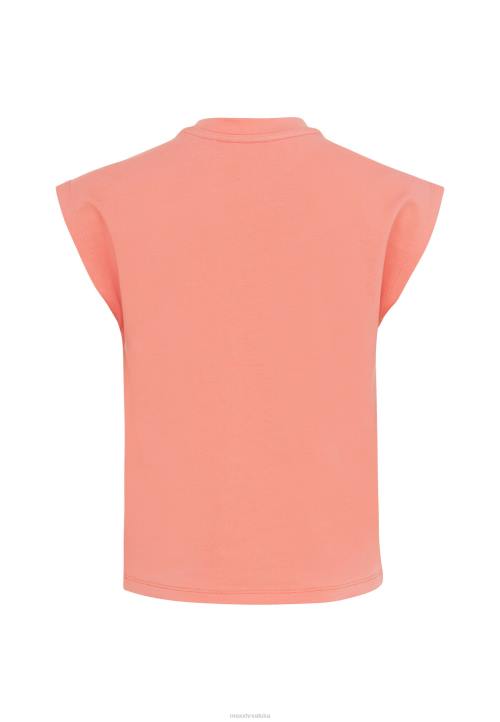 MEXX tenisice - MEXX majica s logotipom kratkih rukava koraljna naranča B4DB762 djevojke