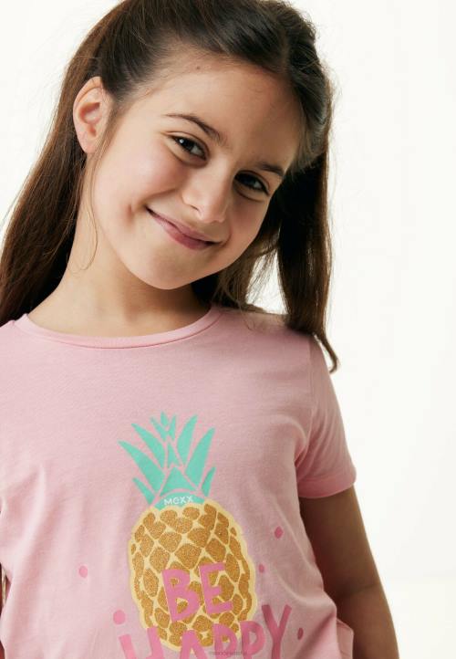 MEXX majica s umjetničkim djelom svježe ružičaste boje pamuk B4DB748 djevojke - MEXX koferi