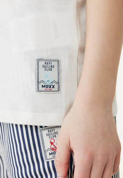 MEXX osnovna majica s bijelim umjetničkim djelom pamuk B4DB878 dječaci - MEXX sandale