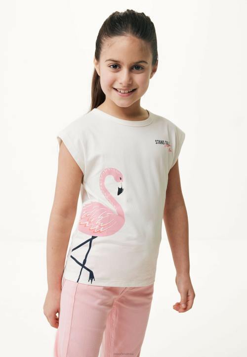 MEXX cizme - MEXX t-shirt umjetničko djelo off white bež B4DB764 djevojke