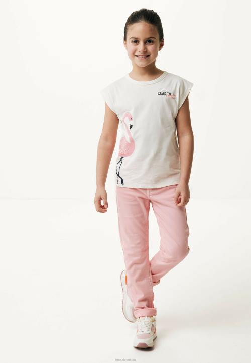 MEXX cizme - MEXX t-shirt umjetničko djelo off white bež B4DB764 djevojke