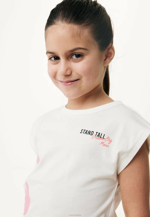 MEXX cizme - MEXX t-shirt umjetničko djelo off white bež B4DB764 djevojke