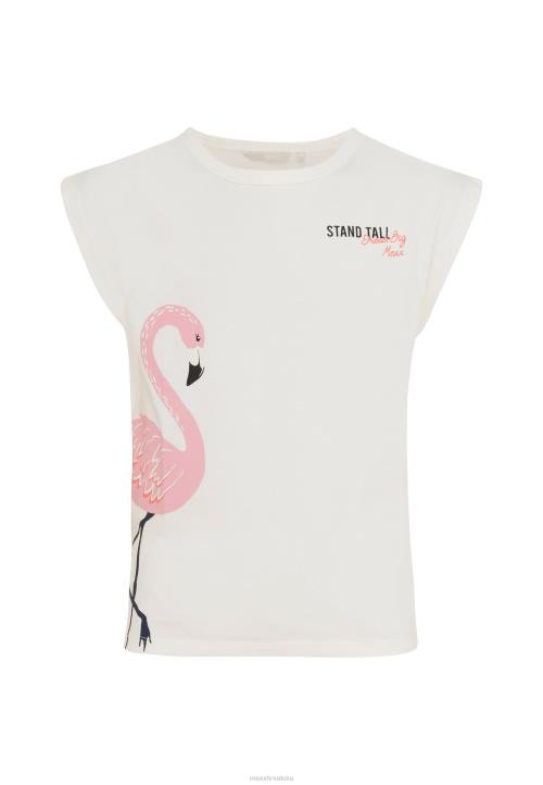 MEXX cizme - MEXX t-shirt umjetničko djelo off white bež B4DB764 djevojke