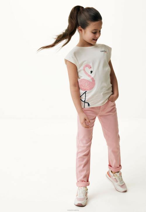 MEXX cizme - MEXX t-shirt umjetničko djelo off white bež B4DB764 djevojke