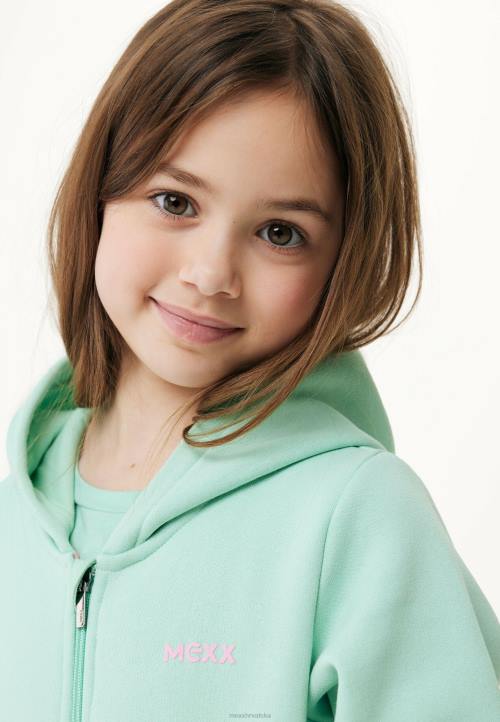 MEXX cizme - MEXX patentni zatvarač kroz svijetlu majicu s kapuljačom zelena B4DB768 djevojke