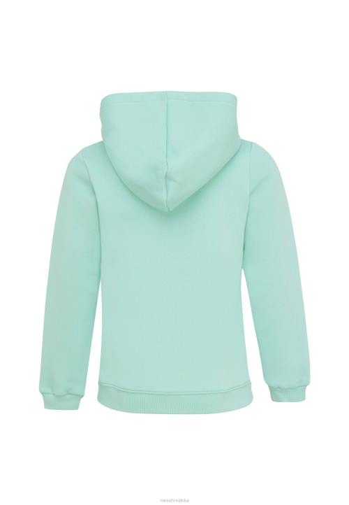 MEXX cizme - MEXX patentni zatvarač kroz svijetlu majicu s kapuljačom zelena B4DB768 djevojke