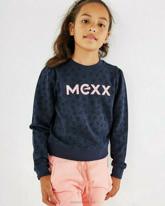 MEXX cizme - MEXX pulover s puf rukavima tamnoplavi plava B4DB859 djevojke