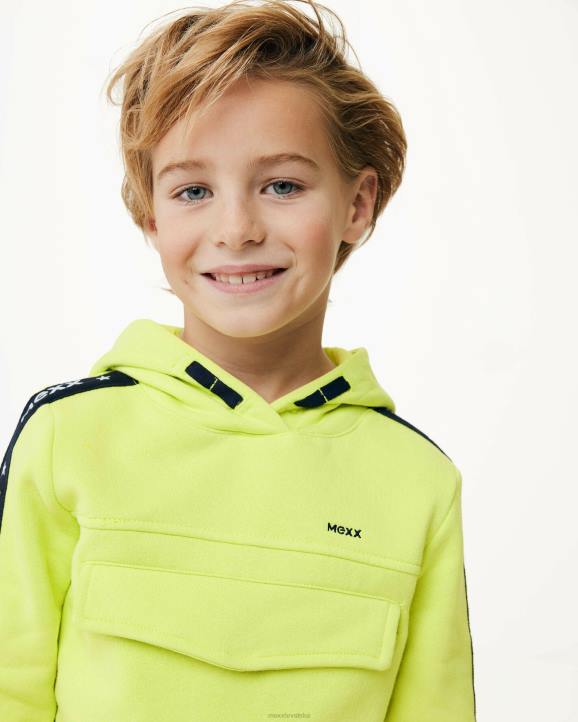 MEXX shoes sale - MEXX majica s kapuljačom s kangeroo džepom neon žuta boja B4DB959 dječaci