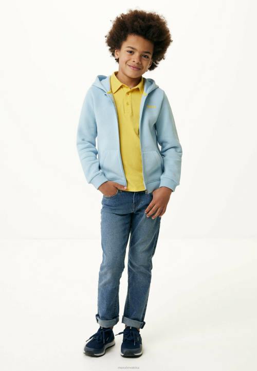 MEXX cizme - MEXX patentni zatvarač kroz svijetlu majicu s kapuljačom plava B4DB889 dječaci