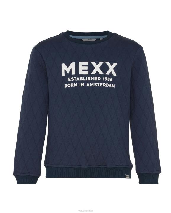 MEXX pulover s okruglim izrezom i tamnoplavim prošivanjem plava B4DB954 dječaci - MEXX shoe