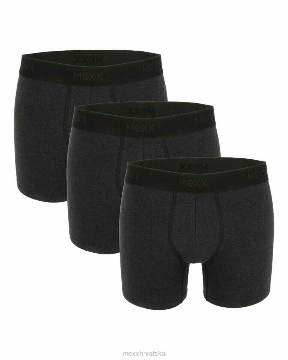 MEXX tenisice - MEXX bokserice 3-pack crne melee schwarz B4DB649 muškarci
