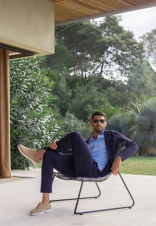 MEXX hlače od rastezljive tkanine tamnoplave plava B4DB466 muškarci - MEXX sandale