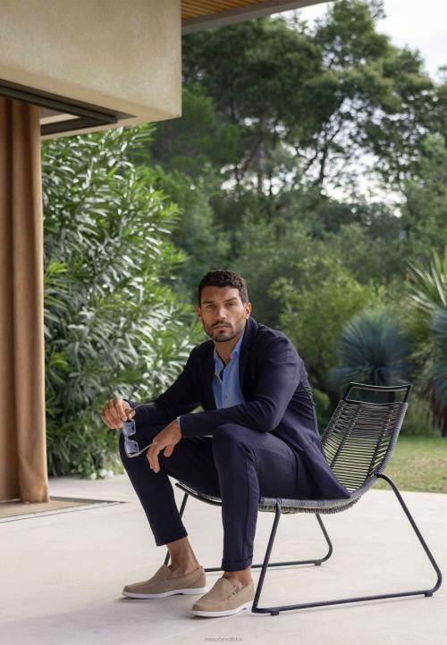 MEXX hlače od rastezljive tkanine tamnoplave plava B4DB466 muškarci - MEXX sandale