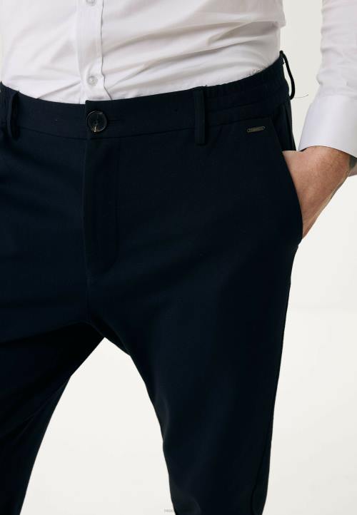 MEXX hlače od rastezljive tkanine tamnoplave plava B4DB466 muškarci - MEXX sandale