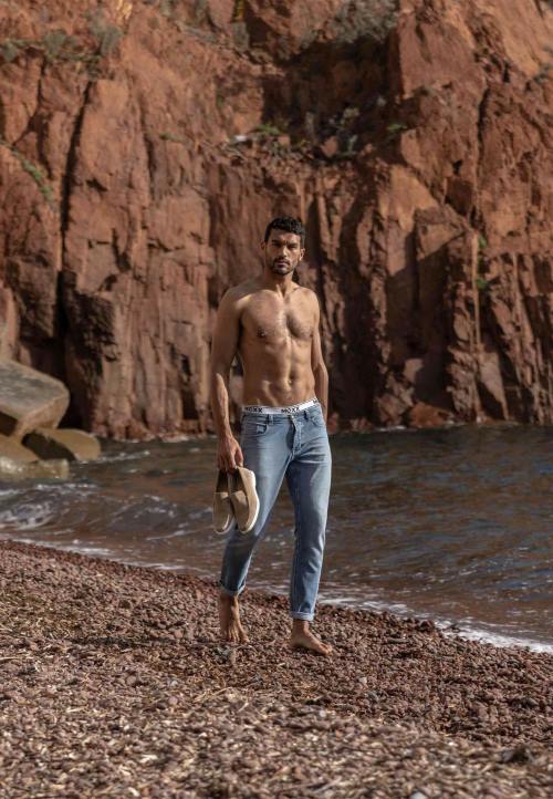 MEXX traperice ravnih nogavica srednjeg struka u svijetlom kamenu plava B4DB498 muškarci - MEXX shoe