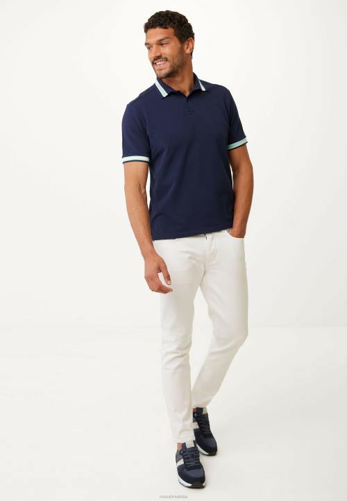 MEXX kratki rukavi pique polo pređa boja tamnoplava plava B4DB494 muškarci - MEXX shoe