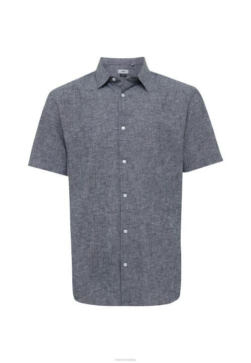 MEXX tenisice - MEXX lanena majica kratkih rukava crna schwarz B4DB503 muškarci