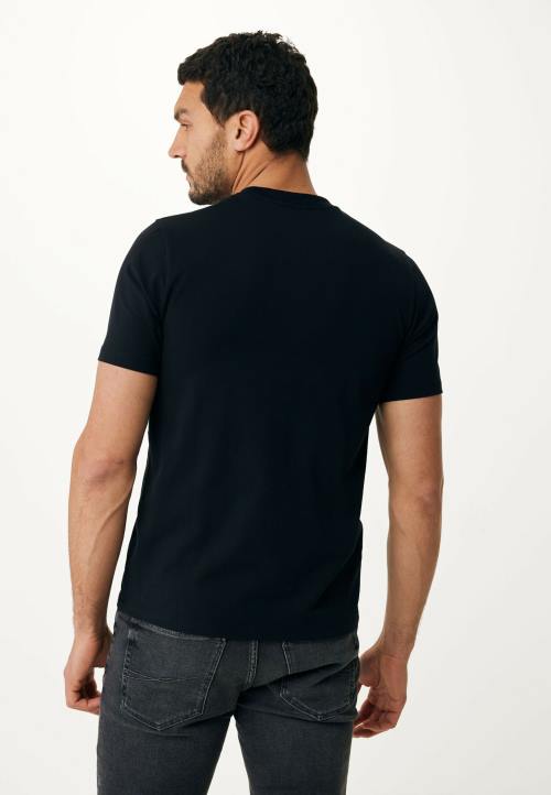 MEXX majica kratkih rukava gumeni print crna schwarz B4DB489 muškarci - MEXX sandale