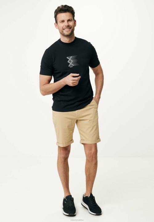 MEXX majica kratkih rukava gumeni print crna schwarz B4DB490 muškarci - MEXX koferi