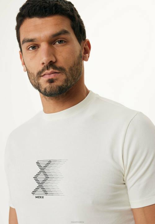 MEXX natikače - MEXX majica kratkih rukava gumeni print off white bež B4DB488 muškarci