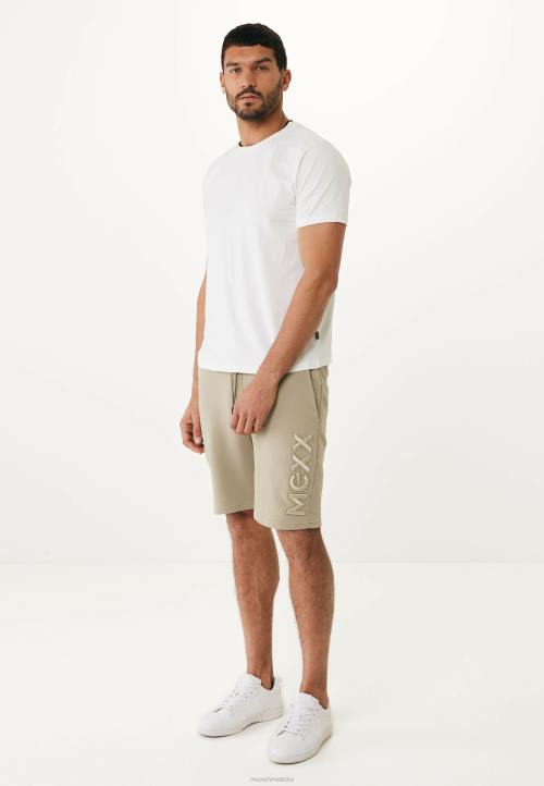 MEXX majica kratkih rukava pređa obojena u bijelo bež B4DB493 muškarci - MEXX sale