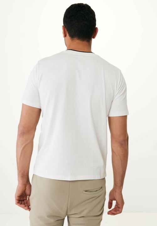 MEXX majica kratkih rukava pređa obojena u bijelo bež B4DB493 muškarci - MEXX sale