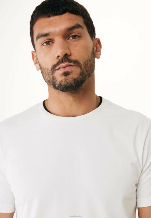 MEXX majica kratkih rukava pređa obojena u bijelo bež B4DB493 muškarci - MEXX sale