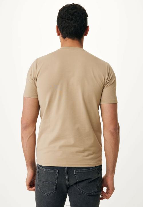 MEXX shoes sale - MEXX majica kratkih rukava s prugama na prsima pijesak bež B4DB475 muškarci