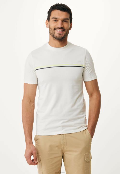 MEXX Hrvatska - MEXX majica kratkih rukava s prugama na prsima sivo bijela bež B4DB473 muškarci