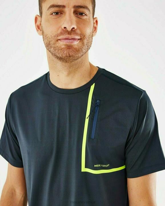 MEXX majica kratkih rukava s tamnoplavim džepom plava B4DB723 muškarci - MEXX sandale