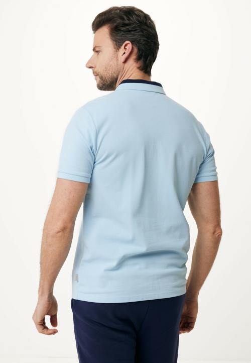 MEXX natikače - MEXX kratkih rukava polo ovratnik u boji svjež plava B4DB483 muškarci