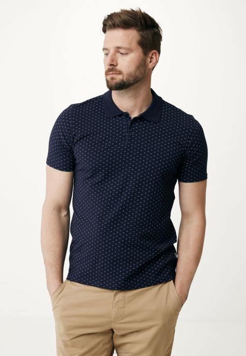 MEXX mornarski polo print plava B4DB504 muškarci - MEXX koferi