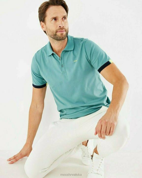 MEXX pique polo tamna menta zelena B4DB737 muškarci - MEXX shoe