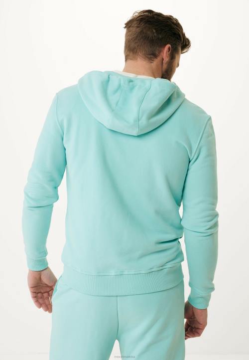 MEXX tenisice - MEXX pulover s malim printom na prsima aqua plava B4DB628 muškarci